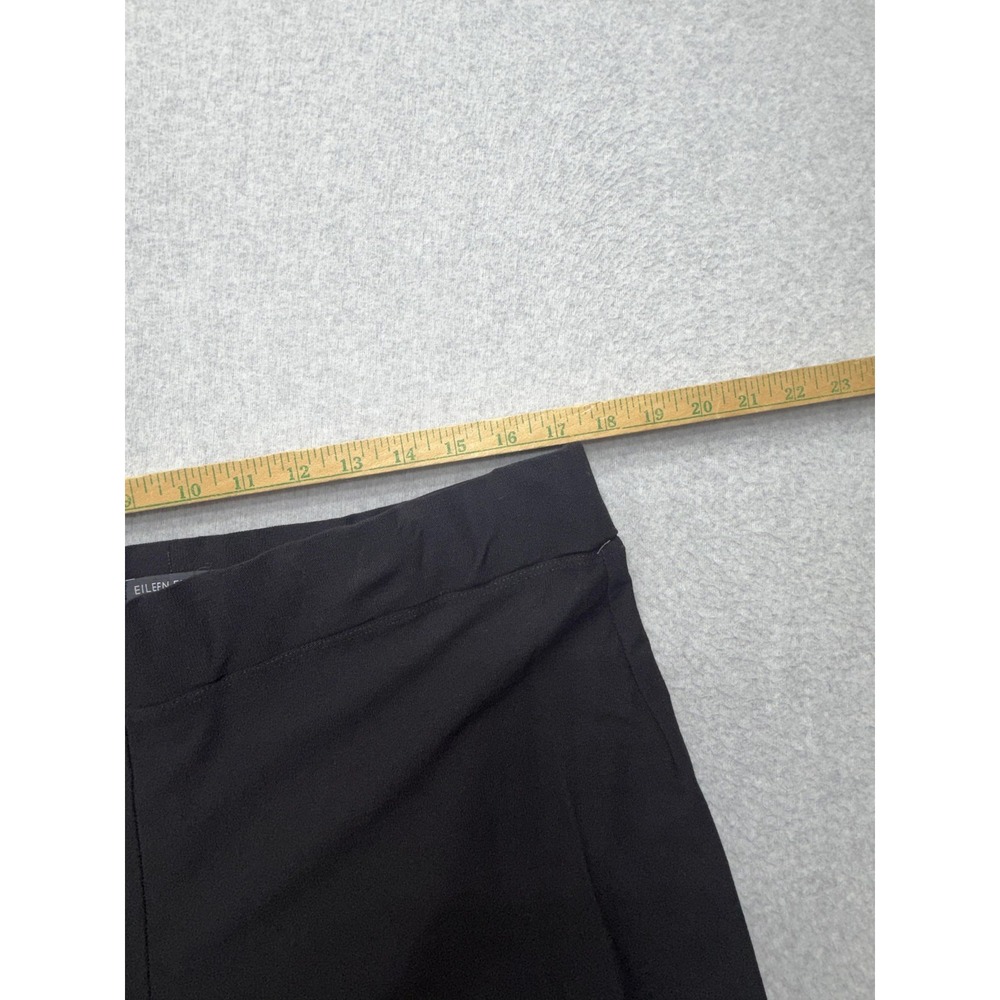 Eileen Fisher Dress Pants Womens L Black Knit Straight Leg Pull On Stretch - Picture 7 of 11